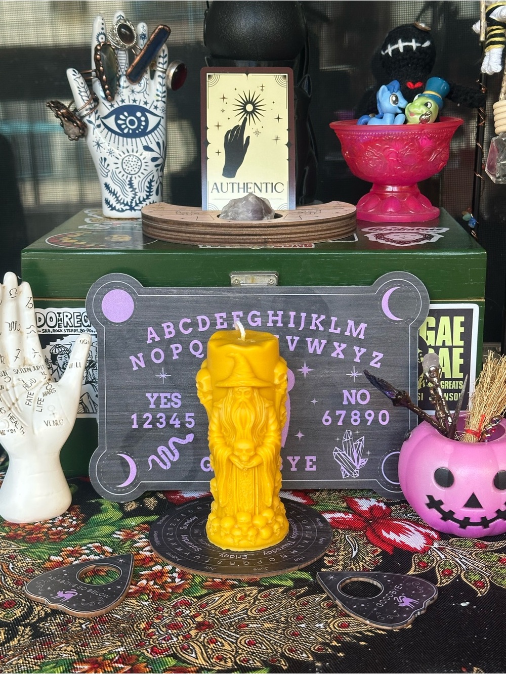 Golden Arcane Wizard Pillar Candle